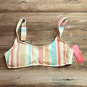 Juniors Striped Bikini Top - Xhilaration - Multicolor - NWT